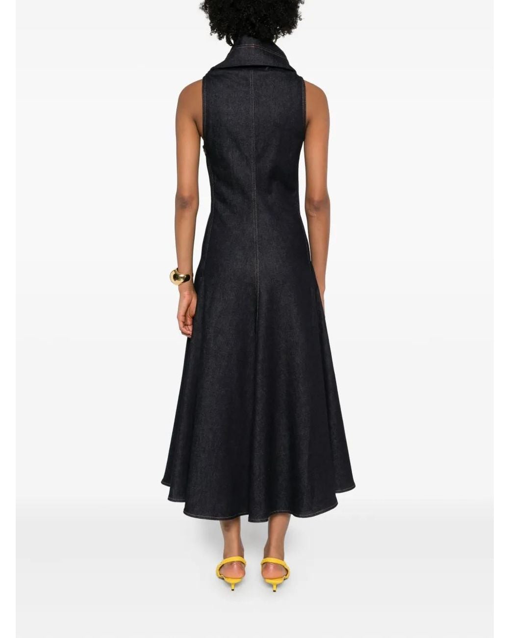 Jacquemus Mouwloos Een Lijnjurk in het Black