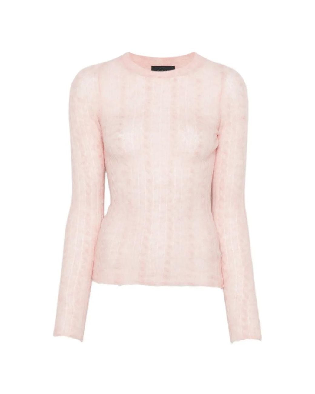Haikure Pink Cable-Knit Sweater