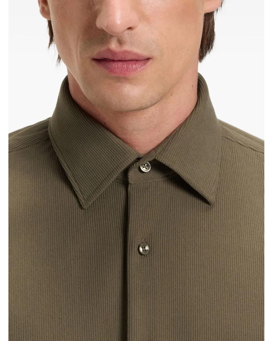 Boss Green Ribbed Long-Sleeve Shirt for men