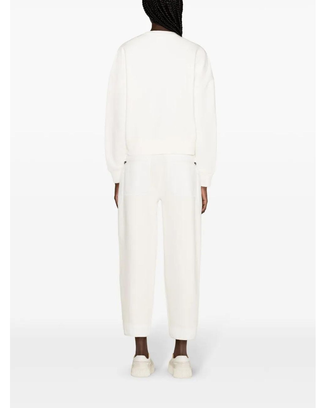 Moncler White Contrasting-Panels Track Pants