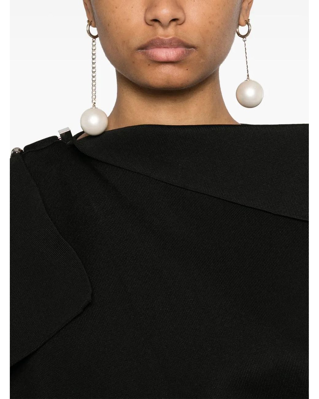 Jacquemus Black Dress With Appliqué