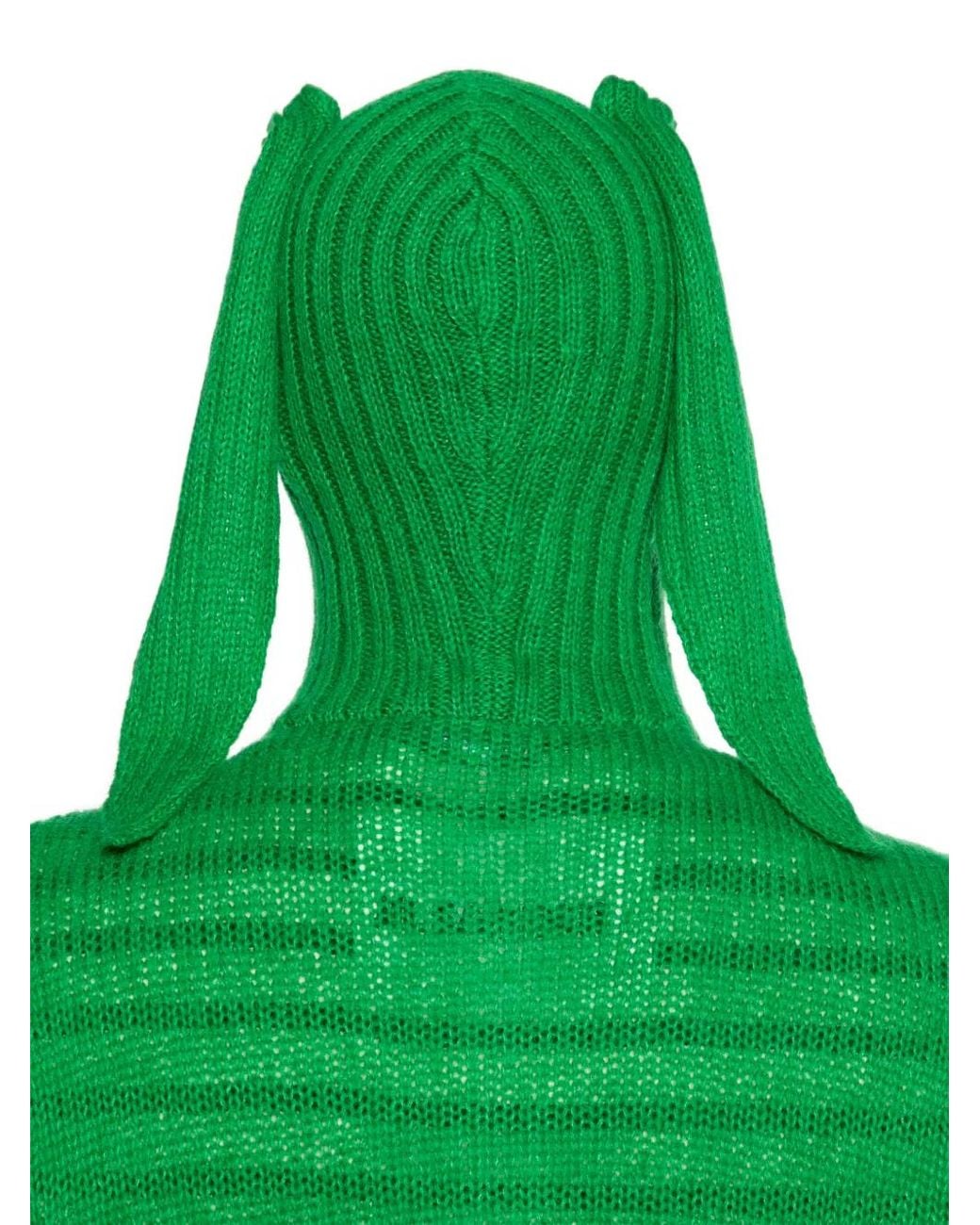 Charles Jeffrey Green Button-Up Hoodie