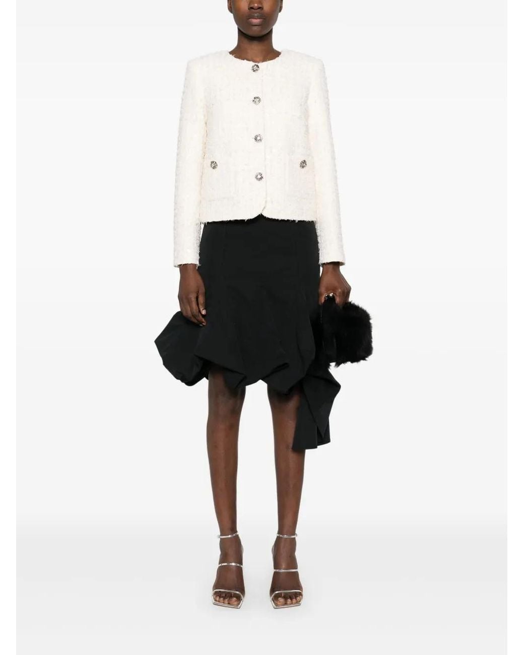 Nissa White Bouclé Jacket