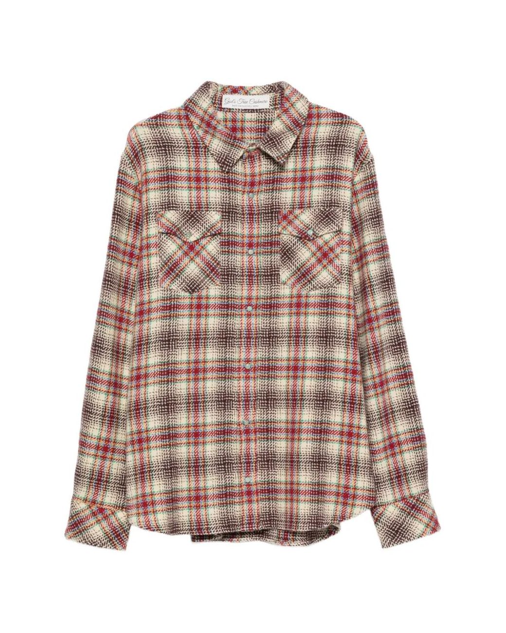 God's True Cashmere Multicolor Chemise En Cachemire À Carreaux