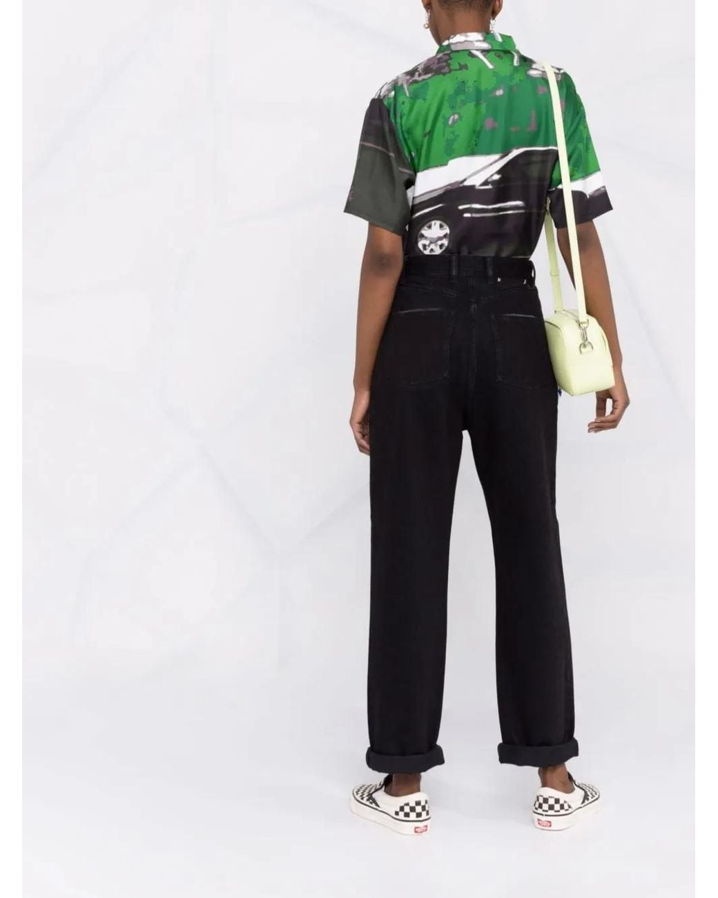 Golden Goose Deluxe Brand Black Logo-patch Straight-leg Trousers
