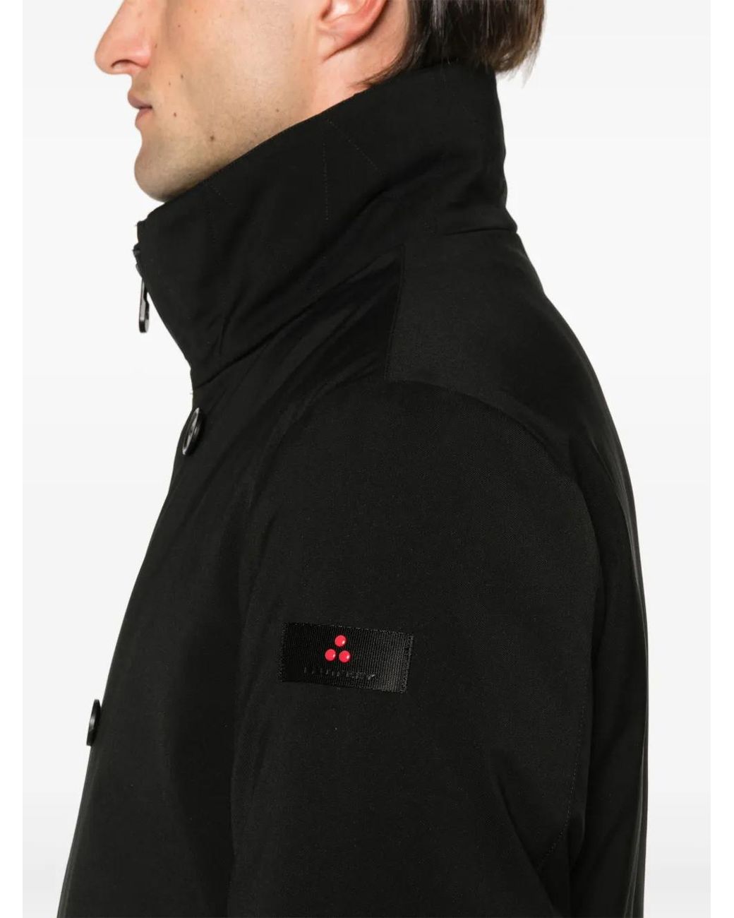 Peuterey Black Detachable-Bib Coat for men