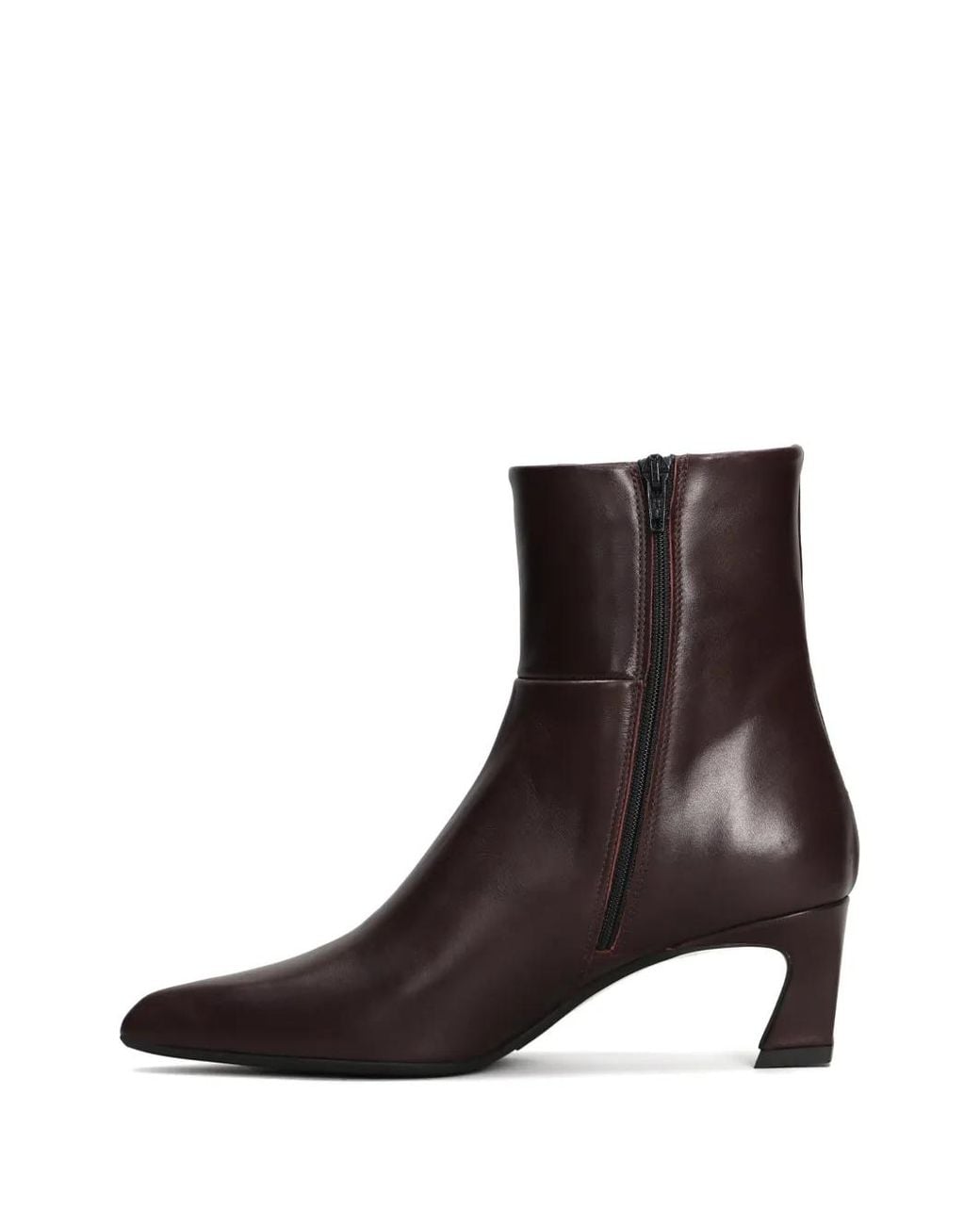 Evaluna Brown Pointed-Toe Ankle Boots
