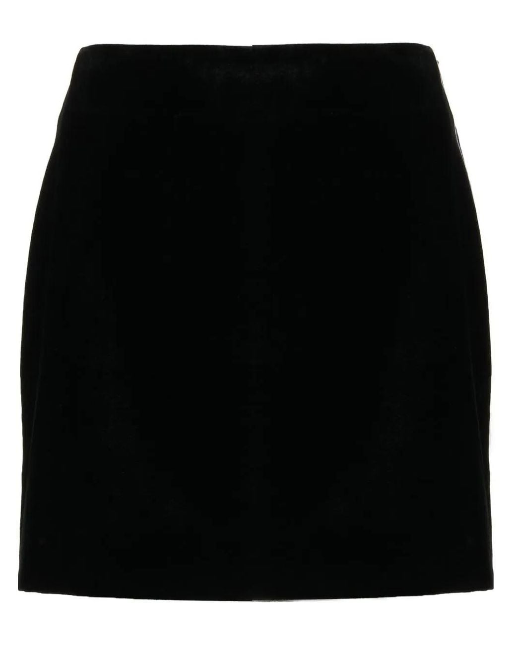 Ermanno Scervino Black Vevlvet A-Line Mini Skirt