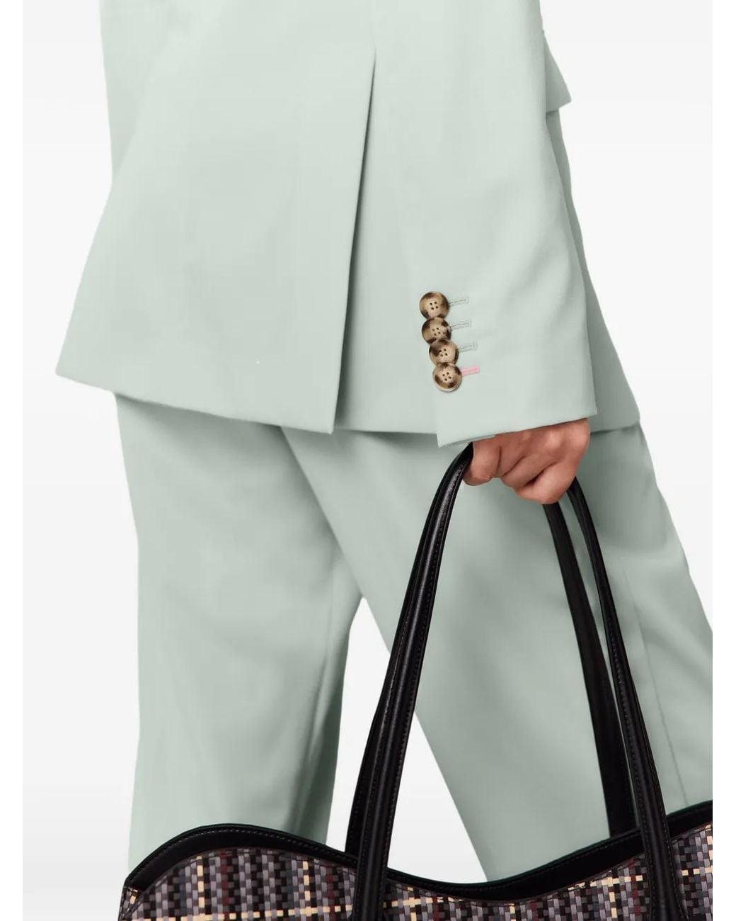 Stella McCartney Gray Single-Breasted Wool Jacket