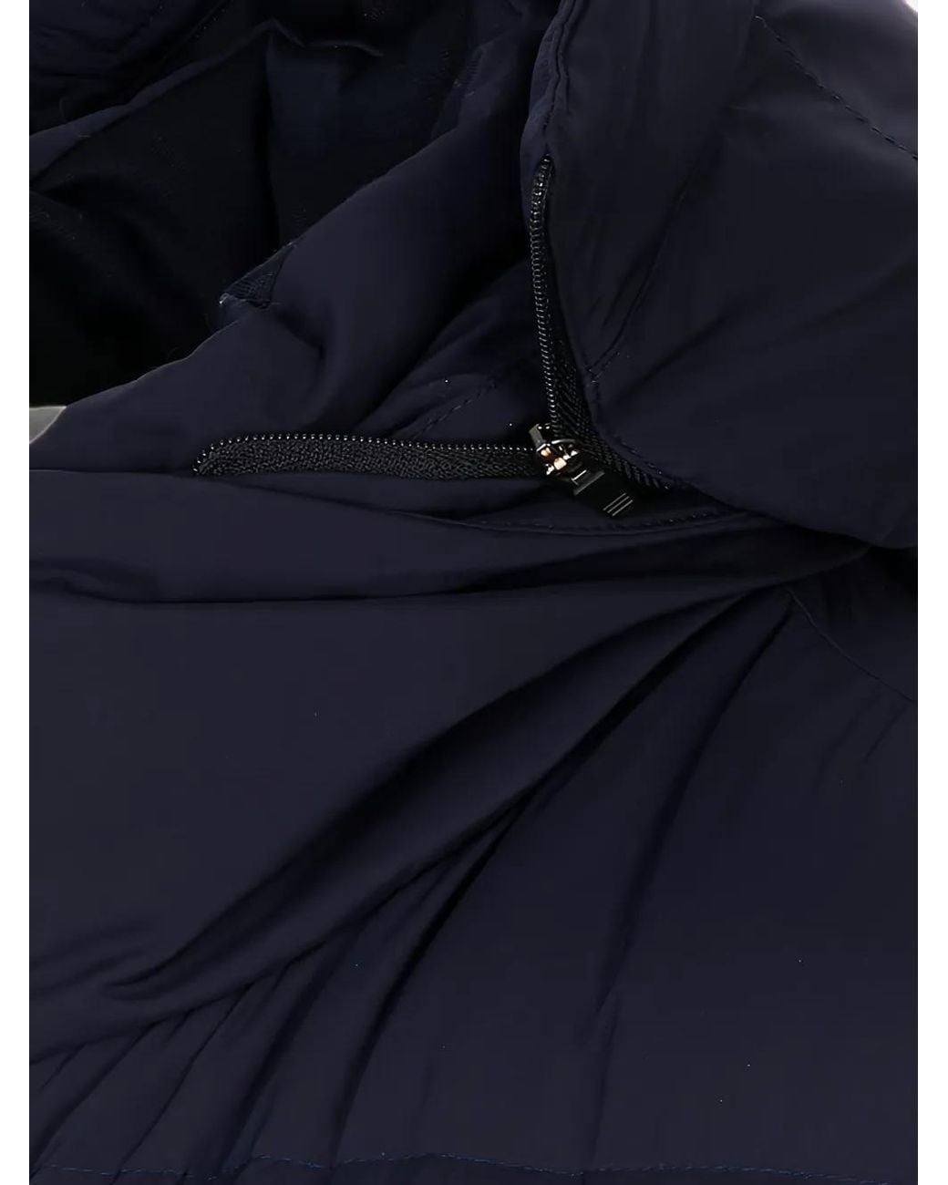 Kiton Blue Quilted Hooded Jacket for men