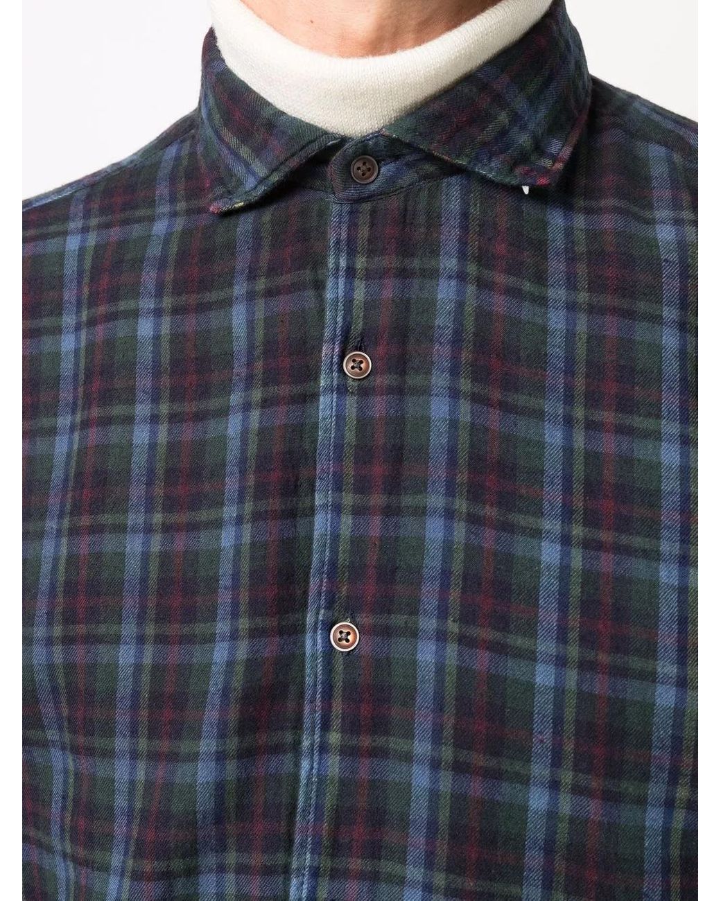Camicia A Quadri di Deperlu in Blue da Uomo