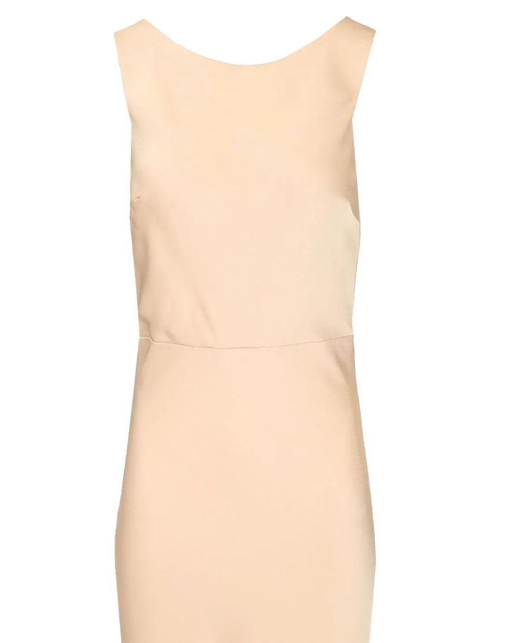 Al Duca D'aosta White Draped-Back Satin Dress