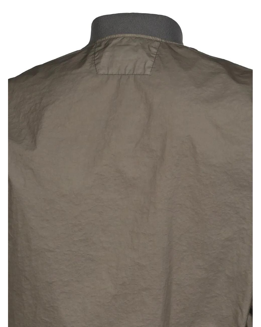 C P Company Brown Bi-Tm Mixed Lens Bomber Jacket for men