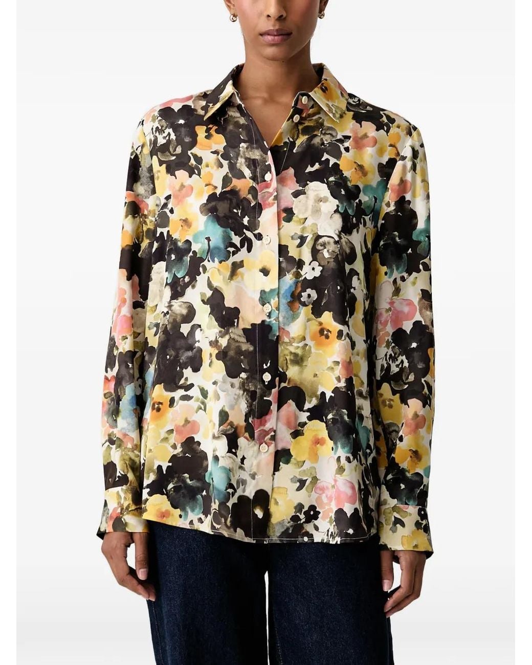 Stine Goya Natural Floral-Print Shirt