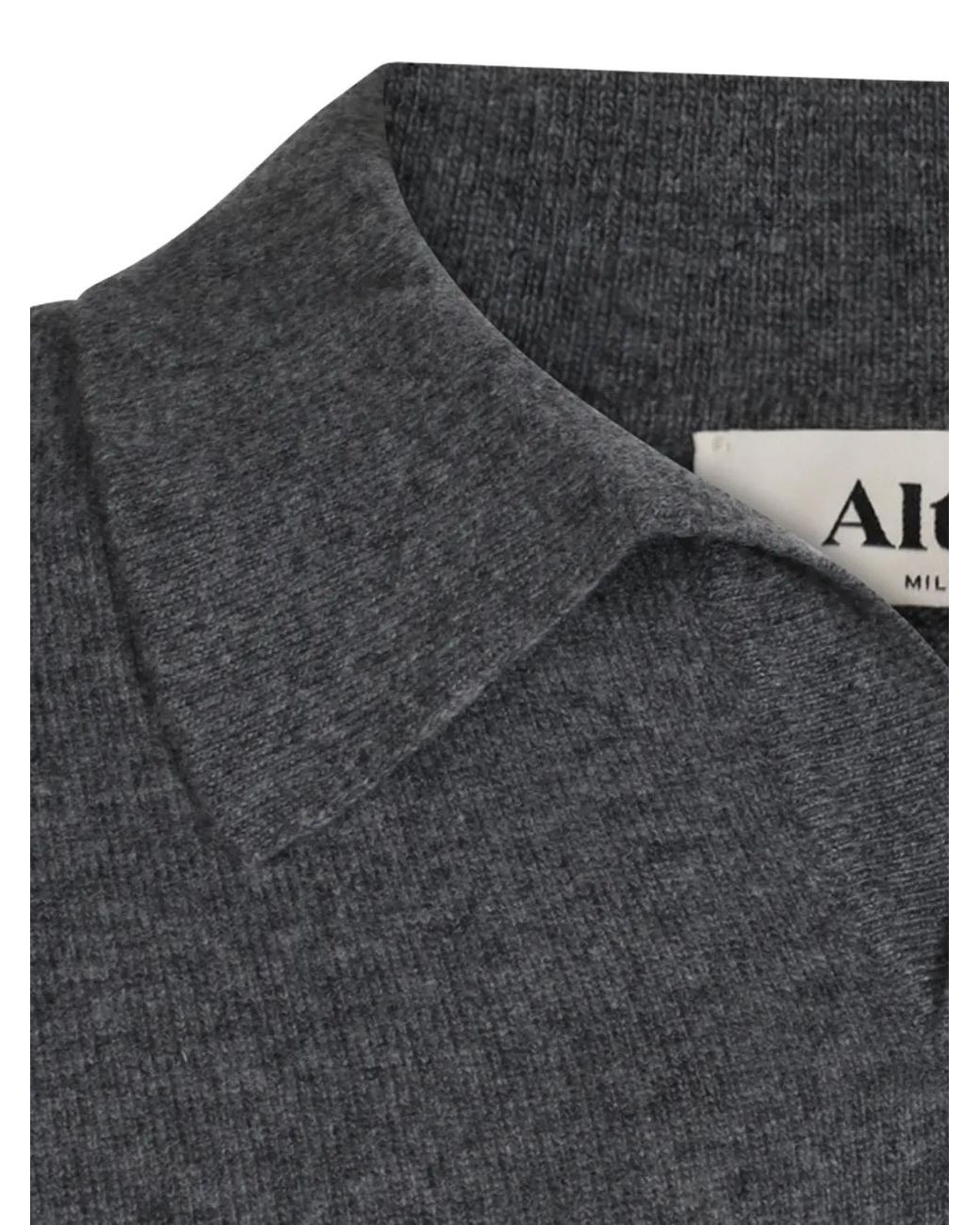 Altea Gray Spread-Collar Sweater for men
