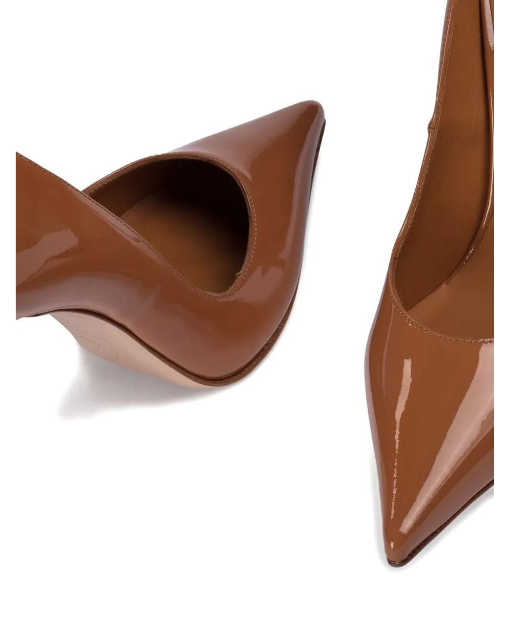 Le Silla Brown 100Mm Bella Patent Pumps