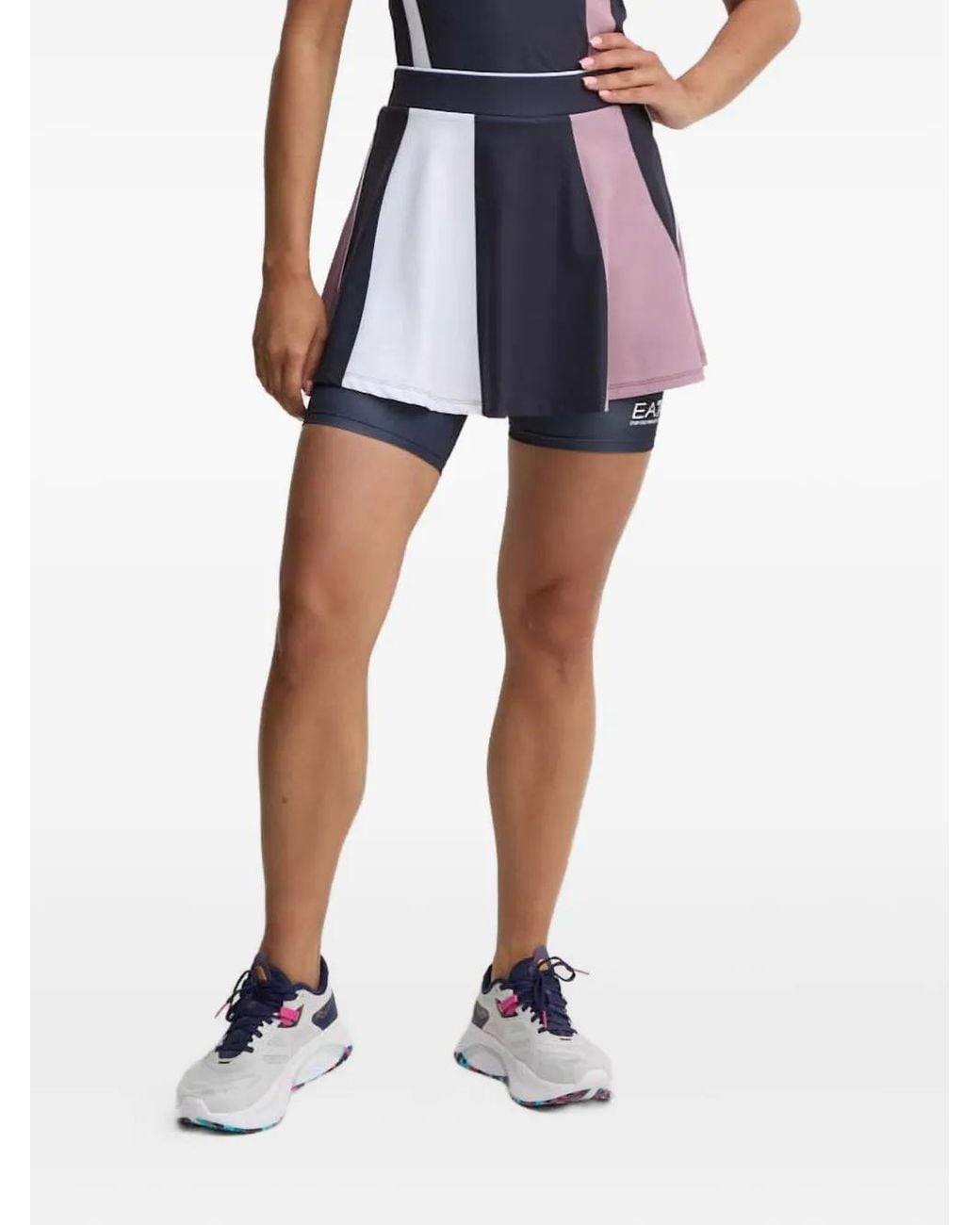 Falda Con Diseño Colour Block EA7 de color Blue