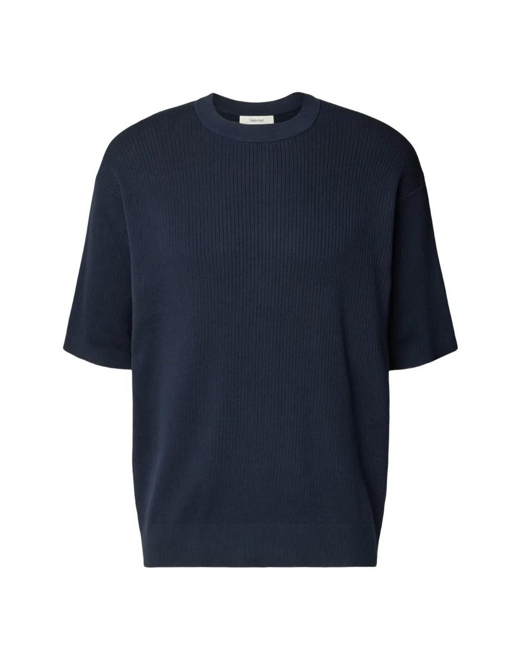 SELECTED Blue T-Shirt À Manches Courtes for men
