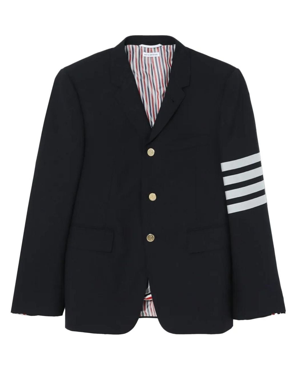 Thom Browne Blue Plain Weave 4-Bar Sportcoat for men