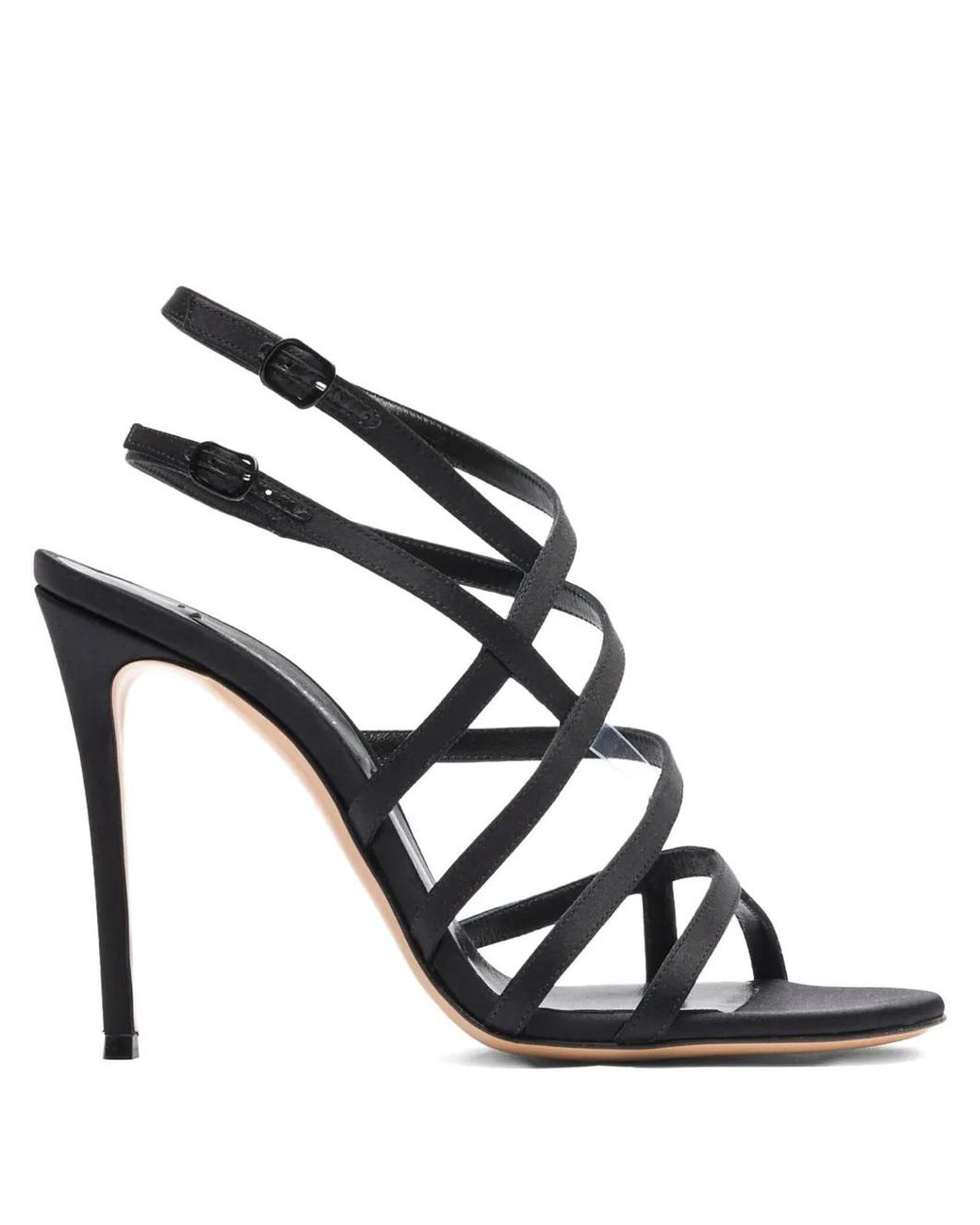 Casadei Black 100Mm Strapped Heeled Sandals