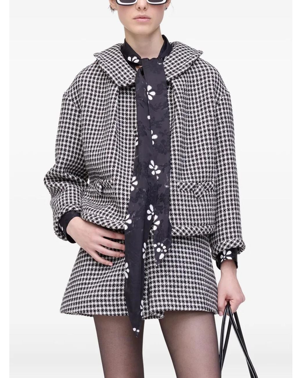 Marc Jacobs Gray Gingham Tweed Jacket