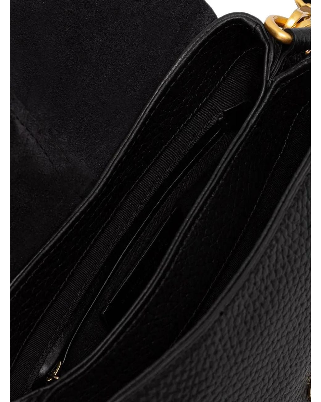 Gianni Chiarini Black Medium Helena Round Grained-Leather Shoulder Bag