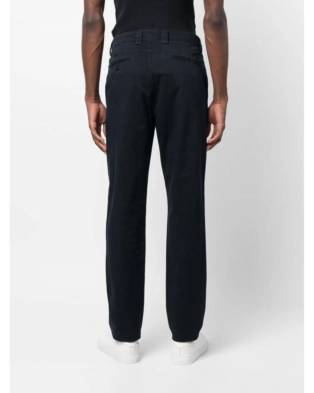 Woolrich Blue Cotton Straight Leg Trousers for men