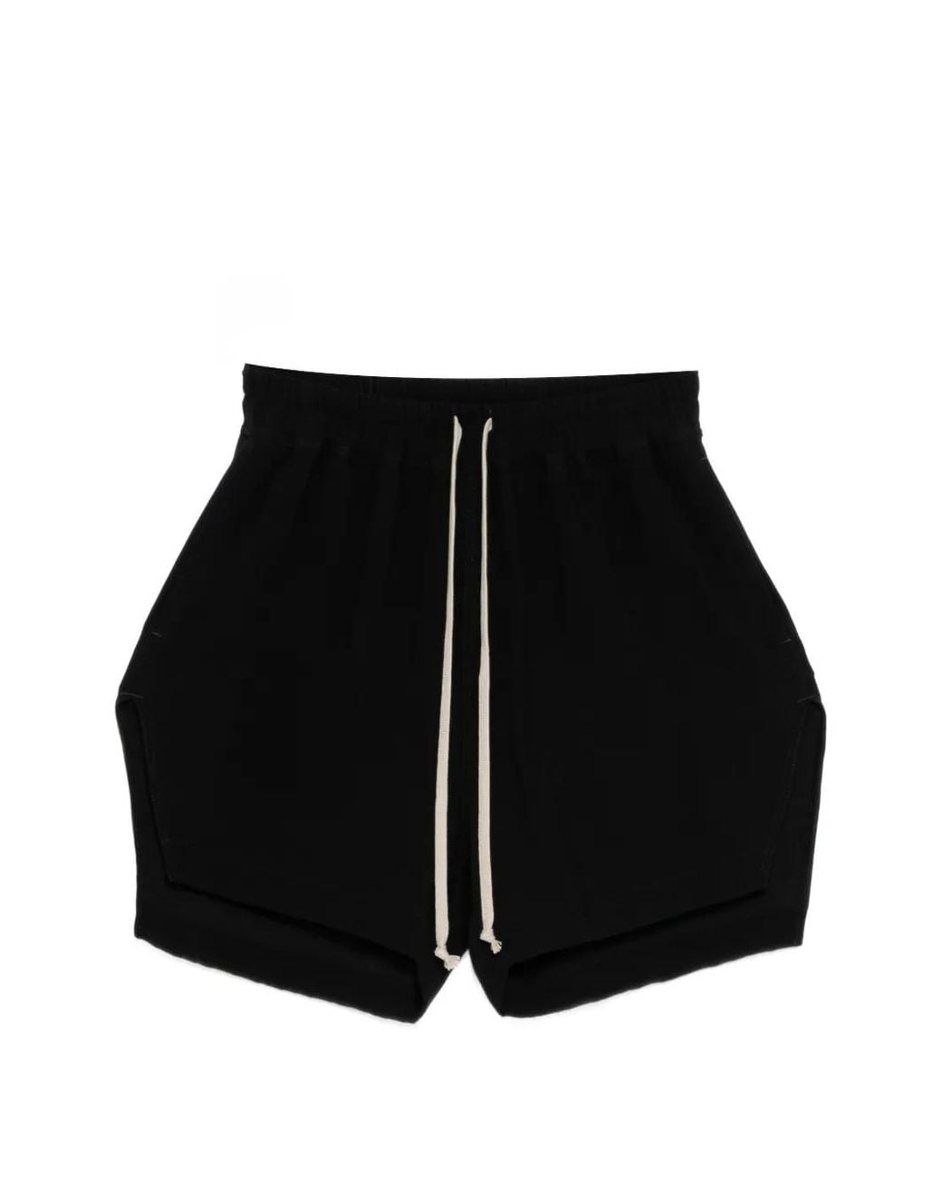 Rick Owens Black Drawstring-Waist Shorts