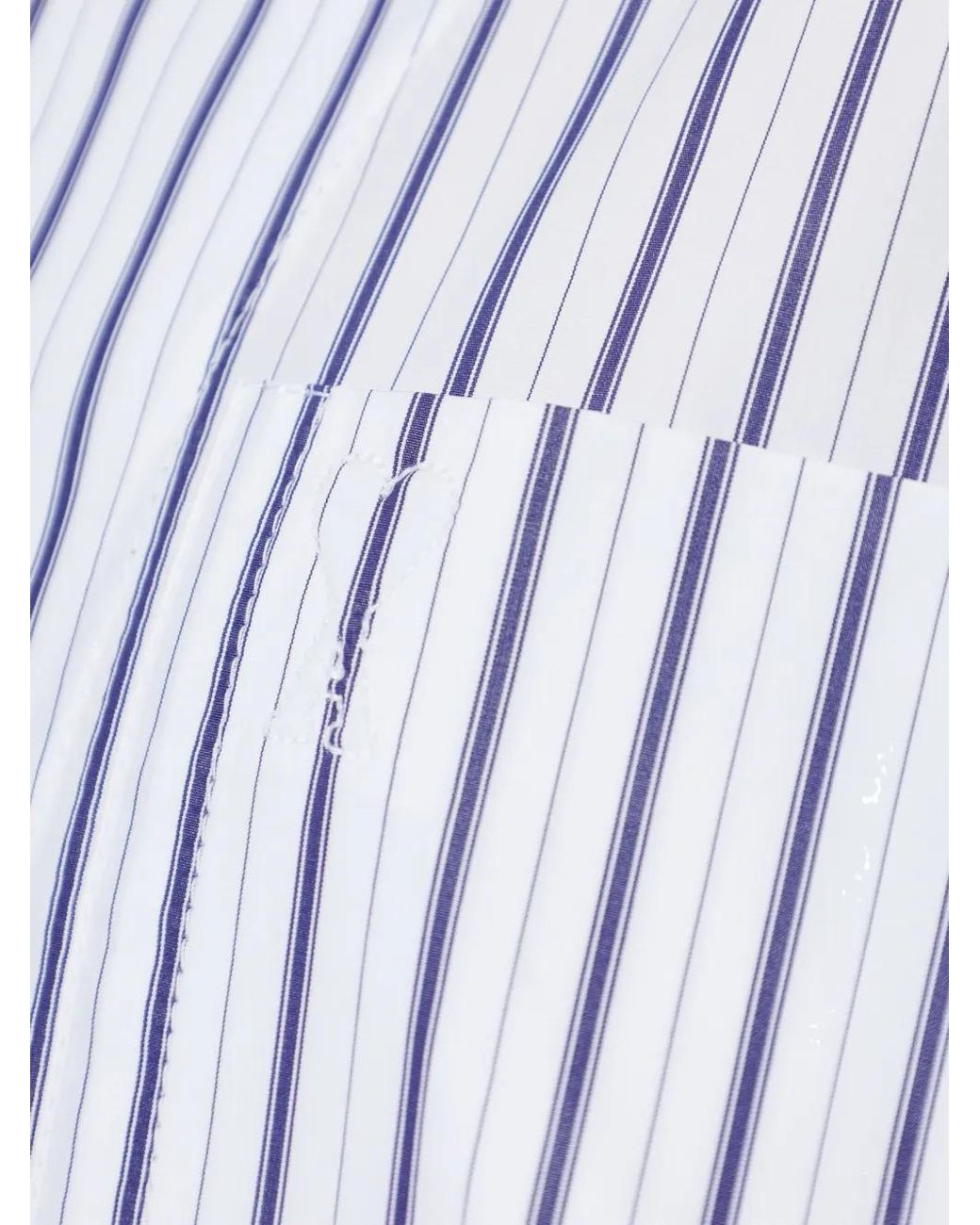 AMI White Ami De Coeur Striped-Pattern Shirt