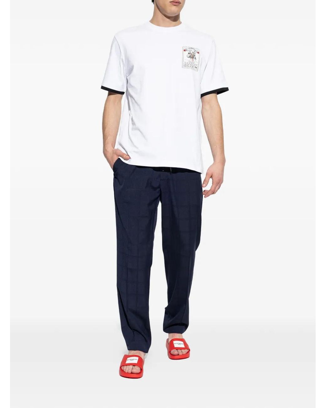 Claquettes À Plaque Logo Givenchy pour homme en coloris Red