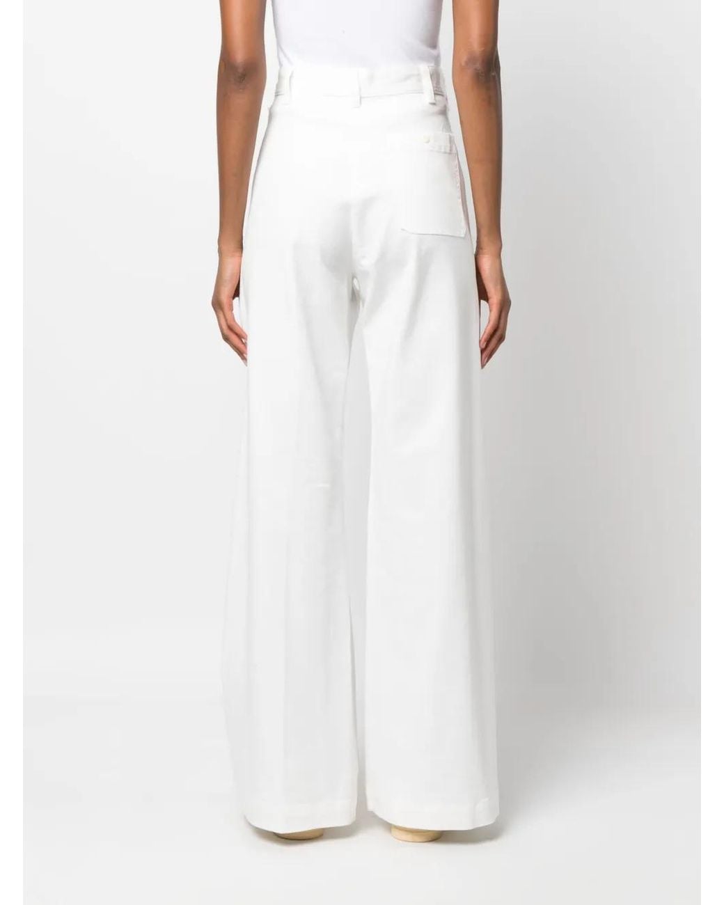 Polo Ralph Lauren White Cotton Trousers