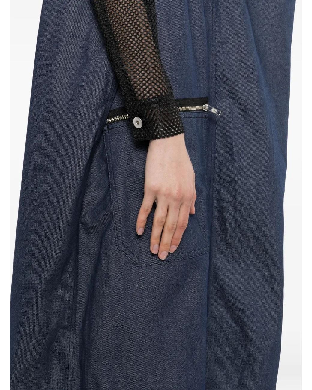 COMME DES GARÇON BLACK Blue Zip-Pocket Sleeveless Dress