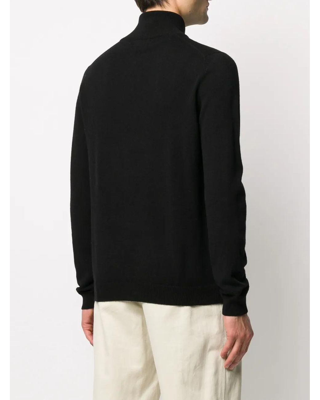 Pringle of Scotland Black Half-Zip Cashmere Jumper for men