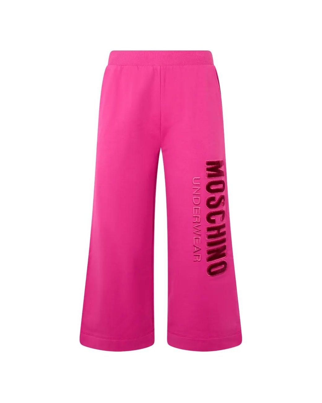 Moschino Pink Pantalon De Jogging Ample À Logo Imprimé