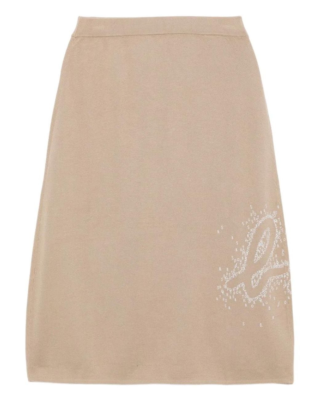 SPORT b. by agnès b. Natural Logo-Print Skirt