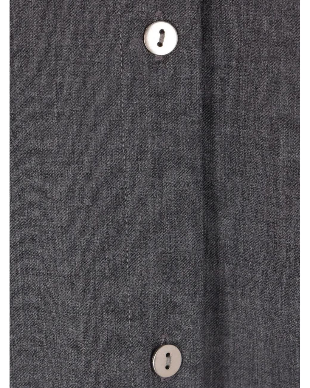 Thelatest Gray Long-Sleeved Cotton Shirt