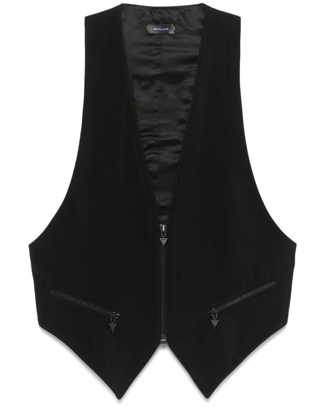 Mugler Black Tailored Vest