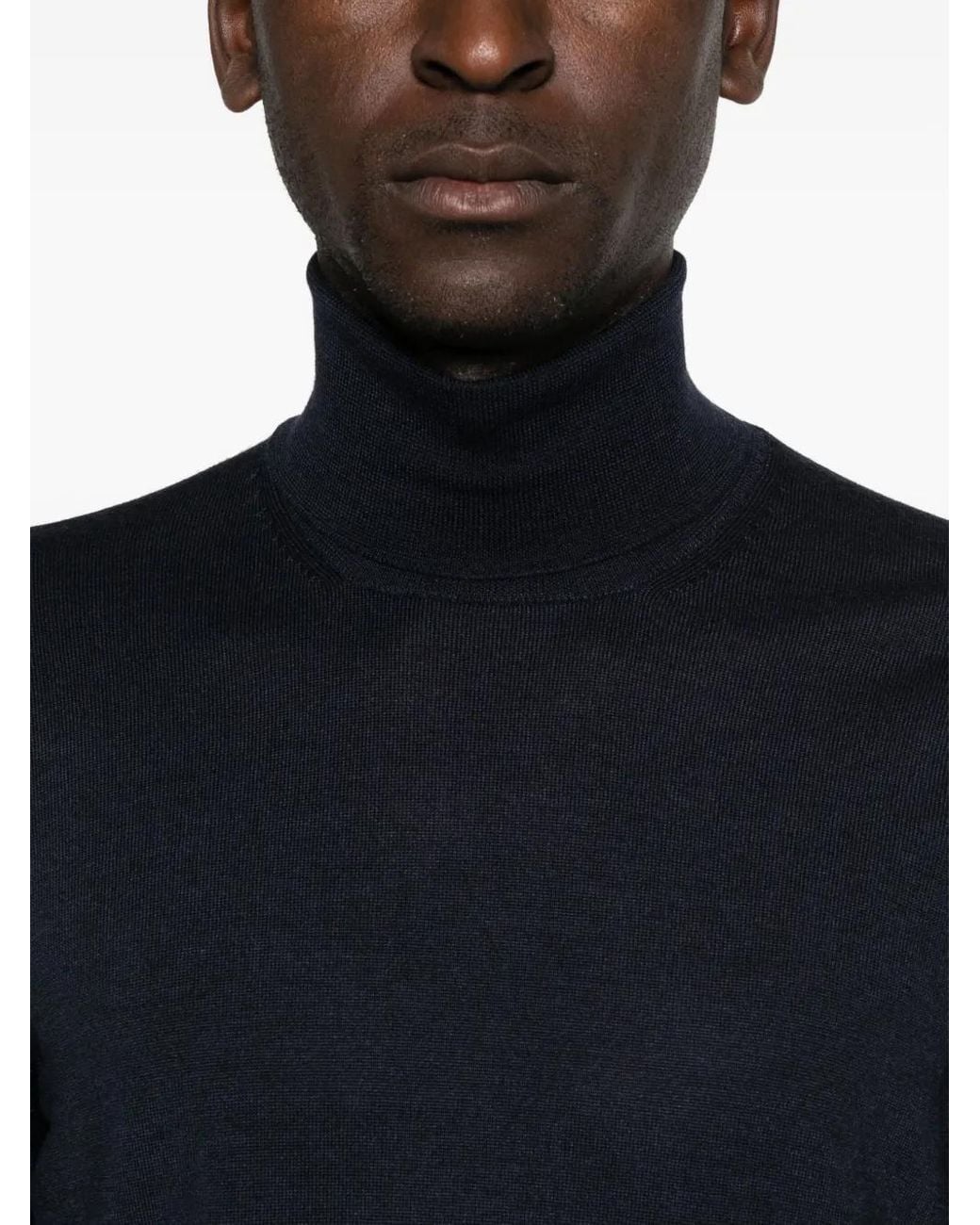 GIUUNO Blue Roll-Neck Sweater for men