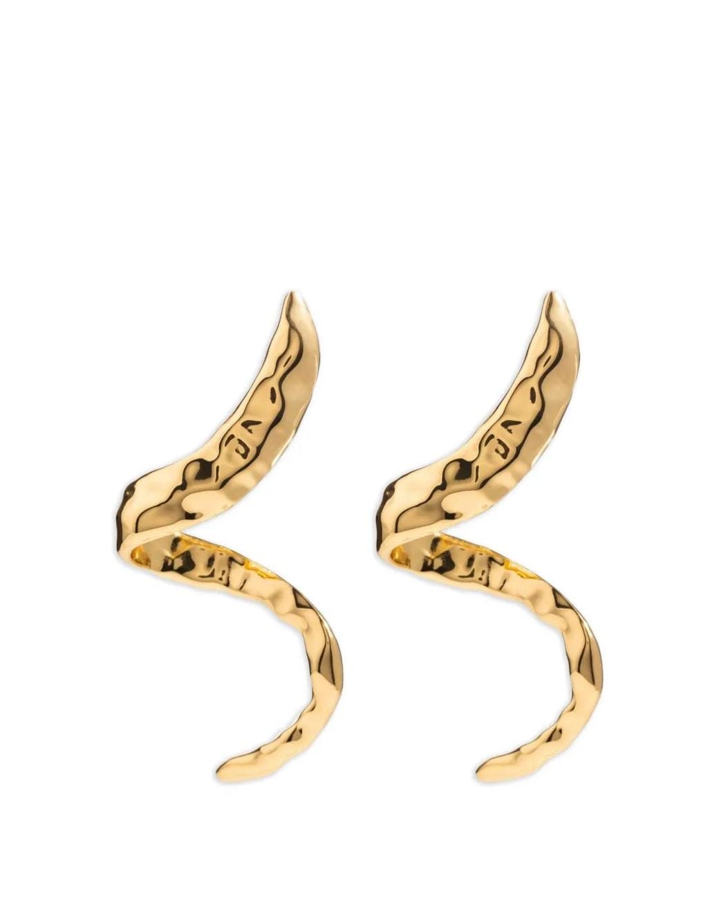FEDERICA TOSI Metallic Snake Textured Drop Earrings