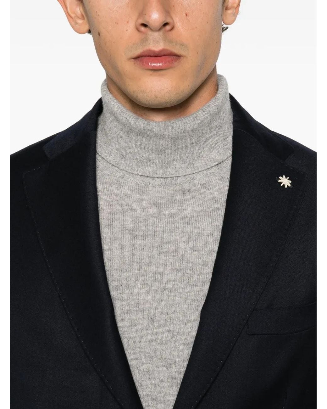 Manuel Ritz Wool Flannel Blazer in Blue for Men | Lyst
