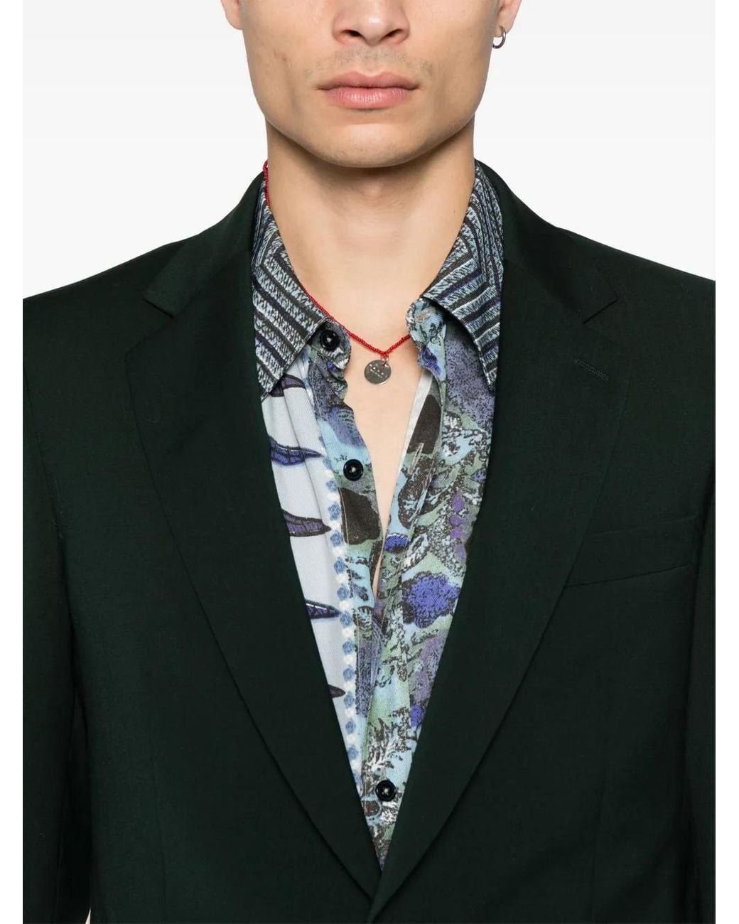 Fursac Green Wool Suit for men