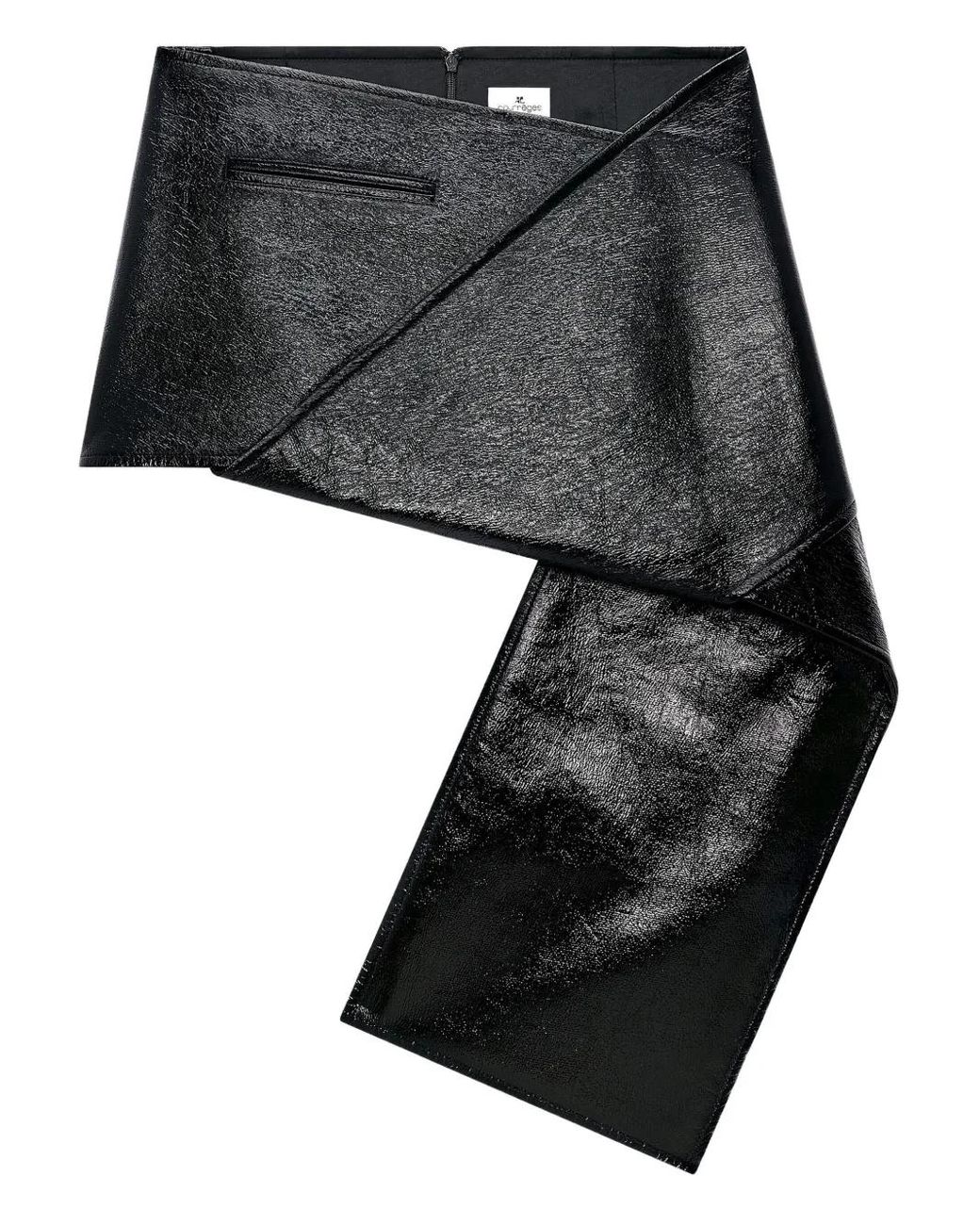 Courreges Black Courregès Vinyl Mini Skirt