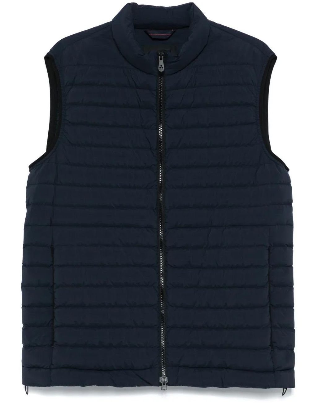 Peuterey Blue Quilted Jacket With High Collar for men
