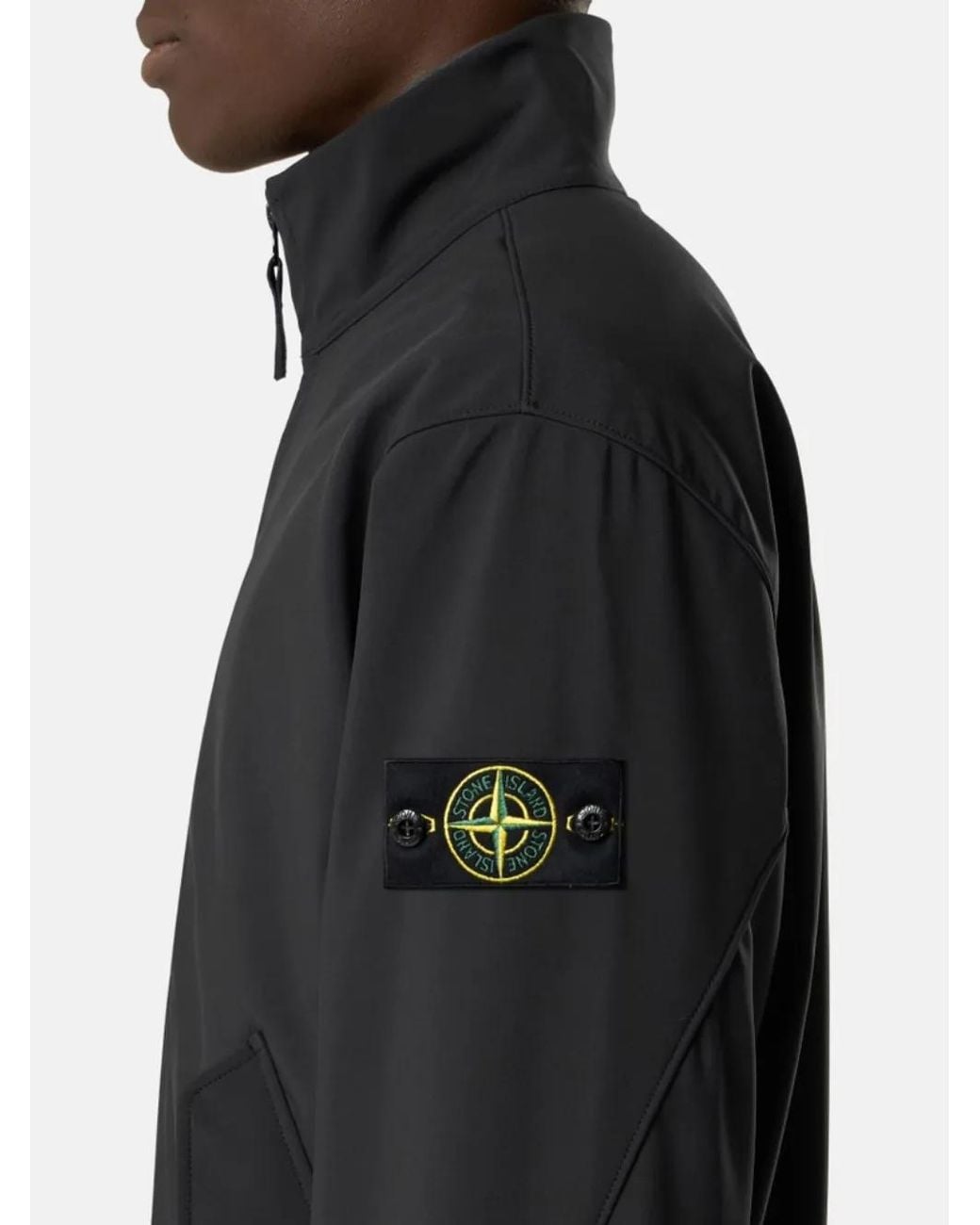 Stone Island Black 4100022 Light Soft Shell-R E.Dye Technology for men