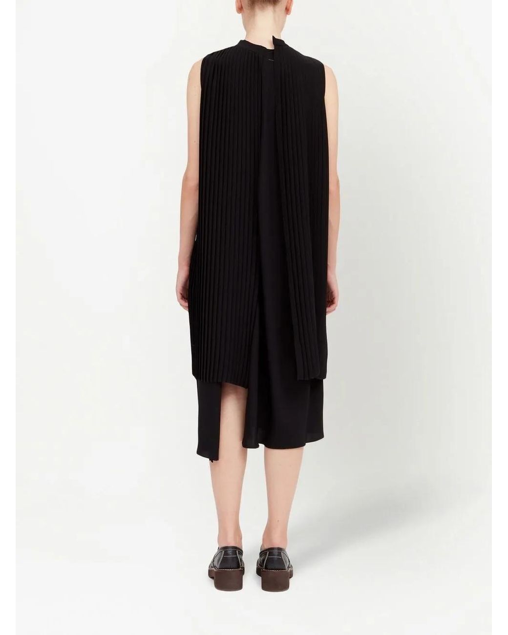 MM6 by Maison Margiela Black Layered Sleeveless Dress
