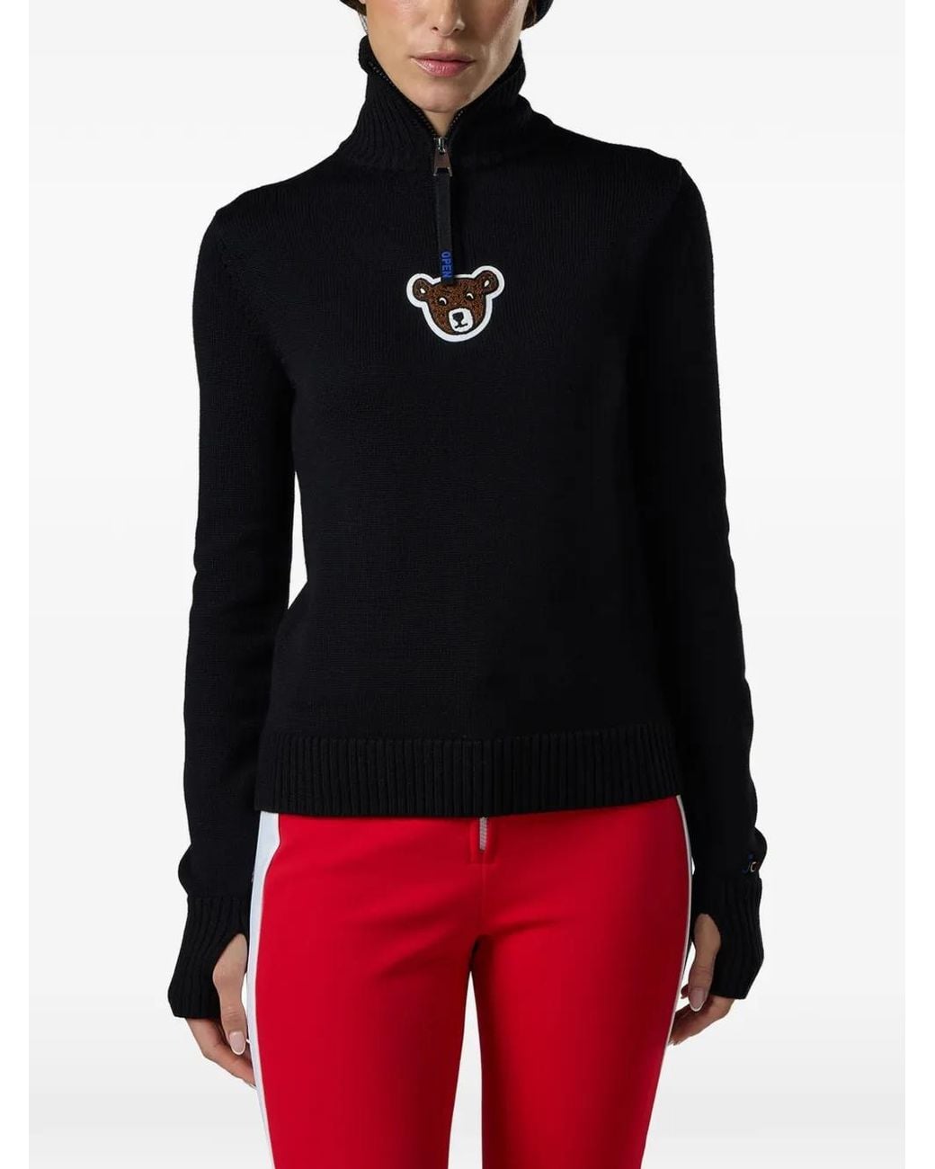 Rossignol Red Jcc Teddy Quarter-Zip Sweater
