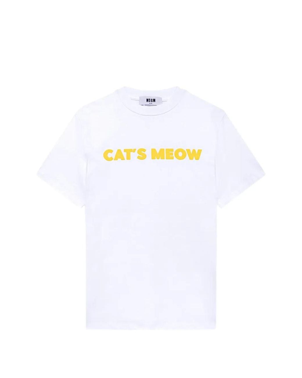 Camiseta Con Eslogan Estampado MSGM de color White