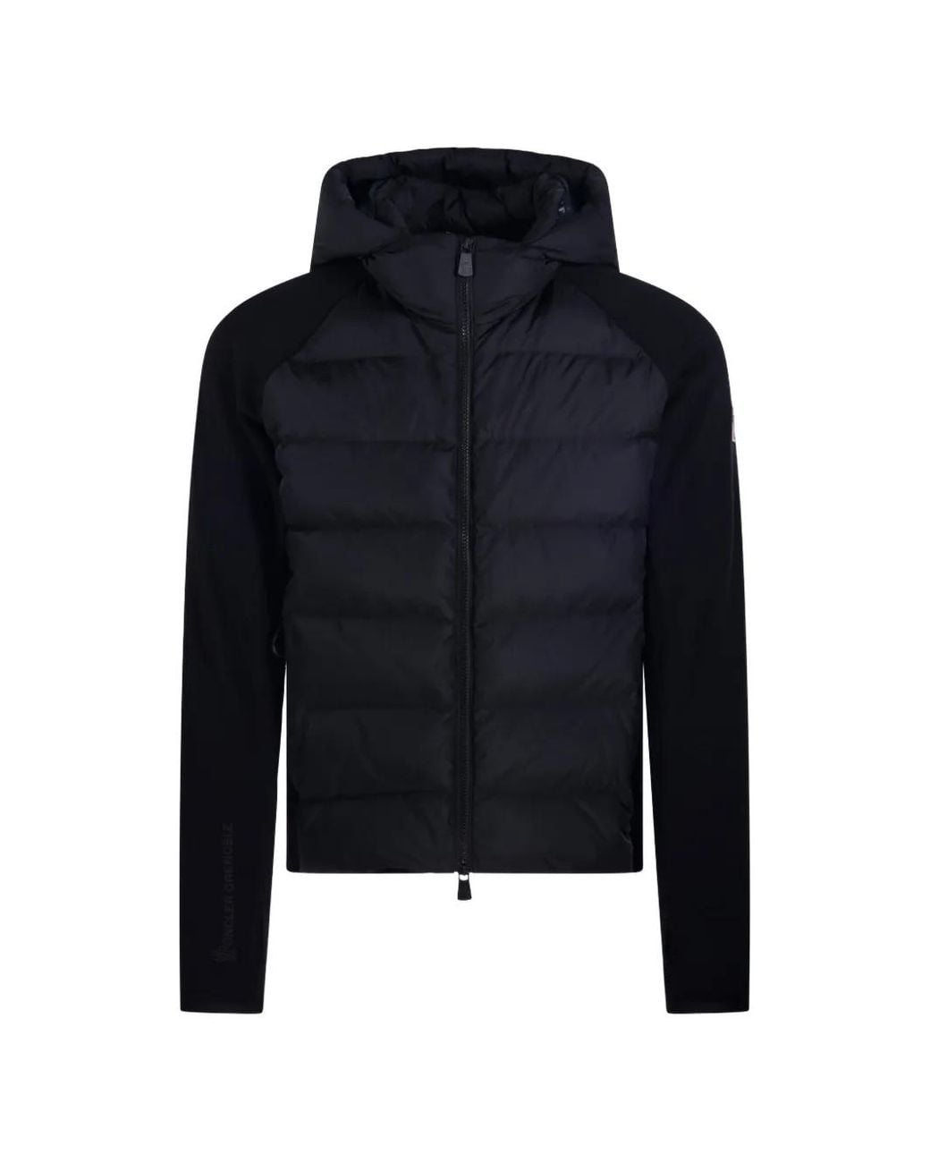 Moncler Blue Polartec Quilted Hooded Jacket for men
