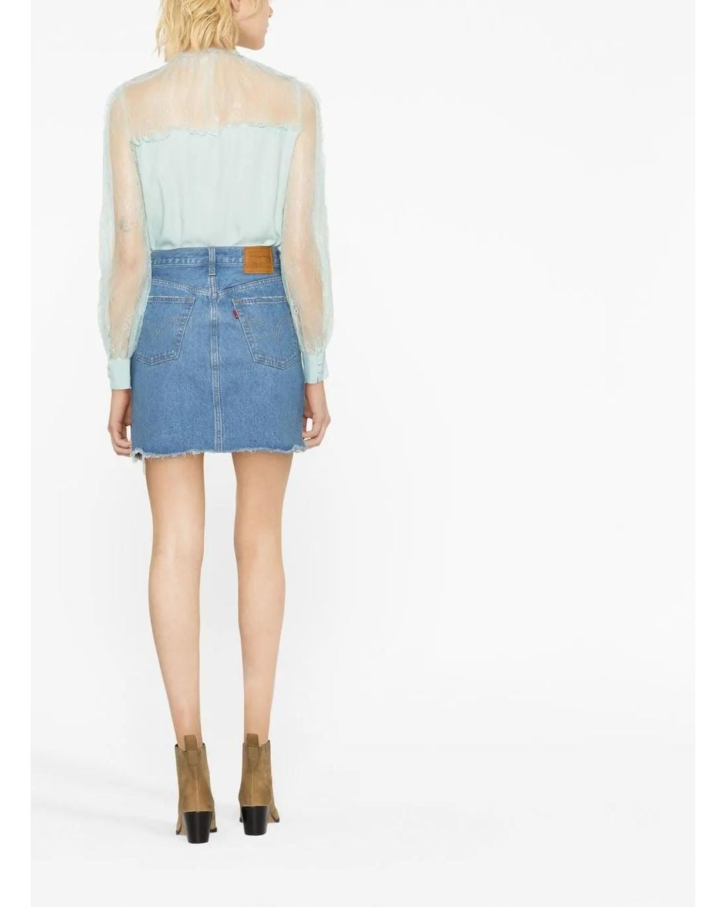Pinko Green Lace-Panel Blouse
