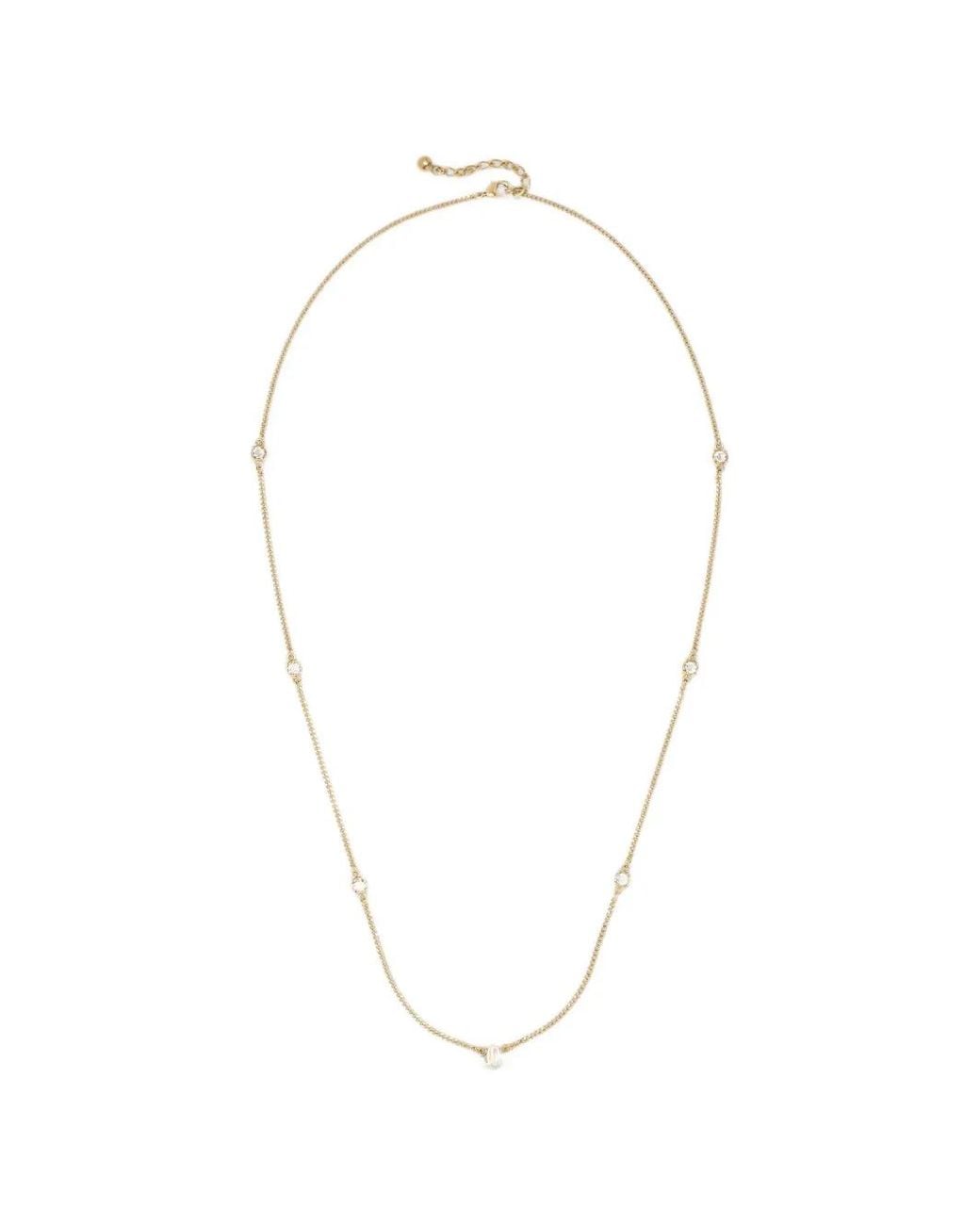 Jimmy Choo White Jc-Detail Chain Necklace